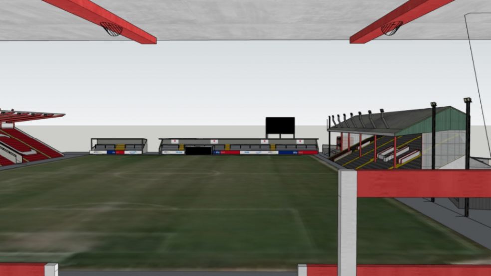 Artist impression of the proposed new screen at St James Park